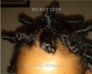 The first and only time I tried Bantu Knots (I will have to try them again)