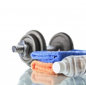 Dumbbell With Water And Towel -  Image courtesy of Naypong / FreeDigitalPhotos.net 