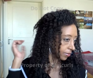 After fluffing I arranged my hair