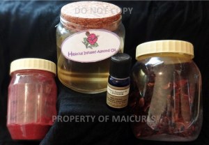 Hibiscus Infused Almond Oil