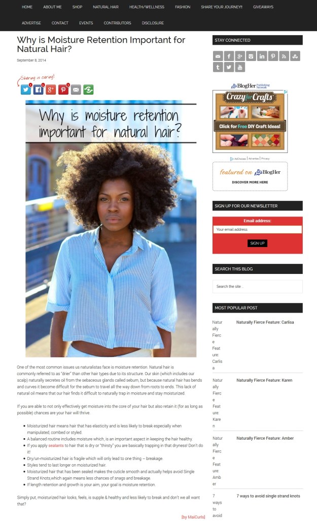 Why is moisture retention important for natural hair